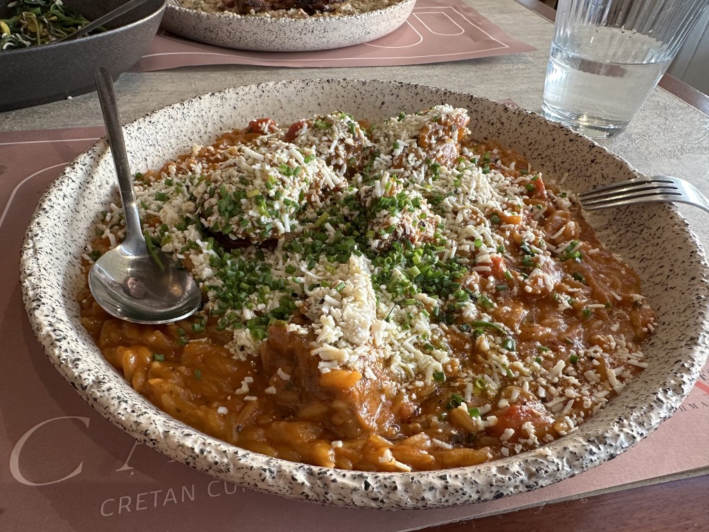 Greek stewed lamb dish